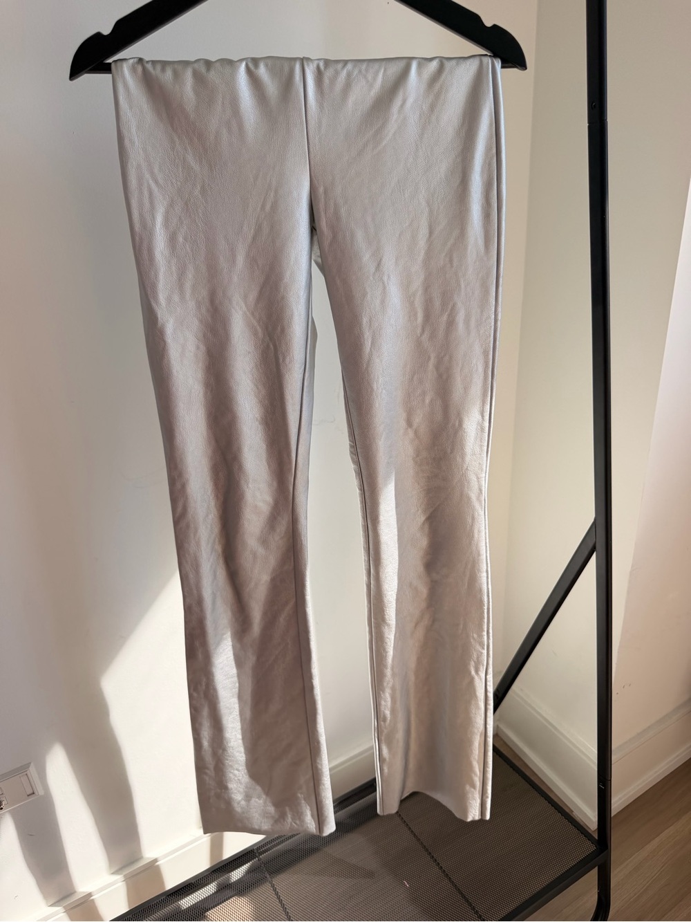 naked wardrobe Silver Stretch Flare Pants